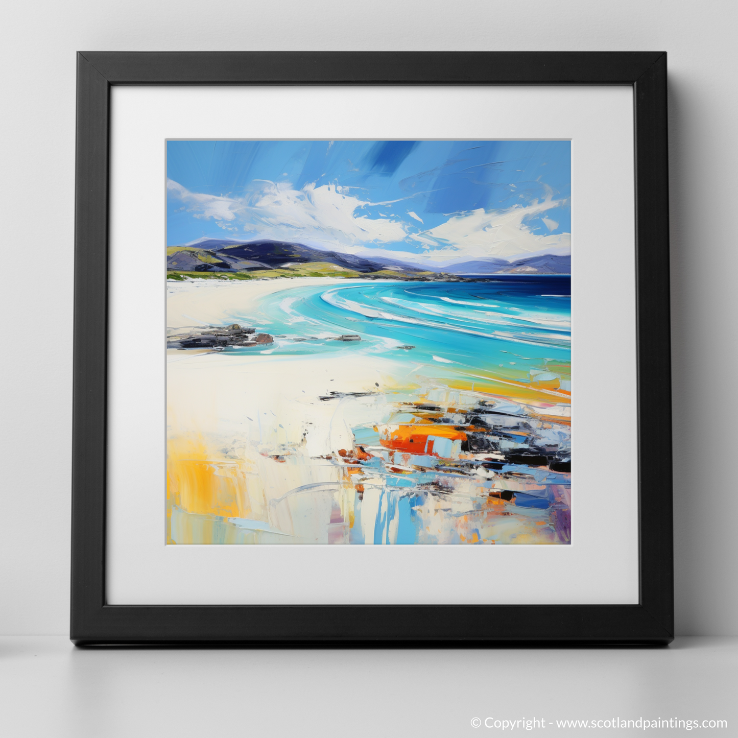 Art Print of Luskentyre Beach, Isle of Harris with a black frame