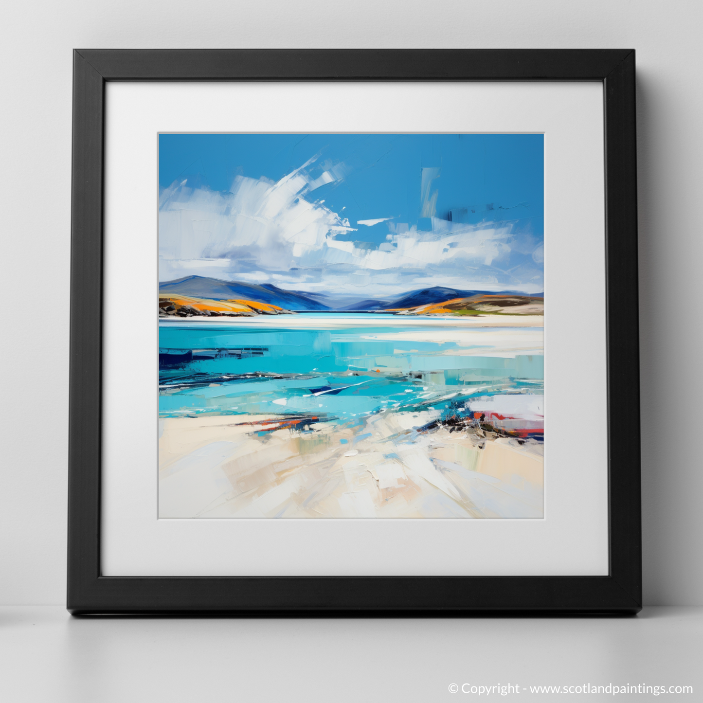 Art Print of Luskentyre Beach, Isle of Harris with a black frame