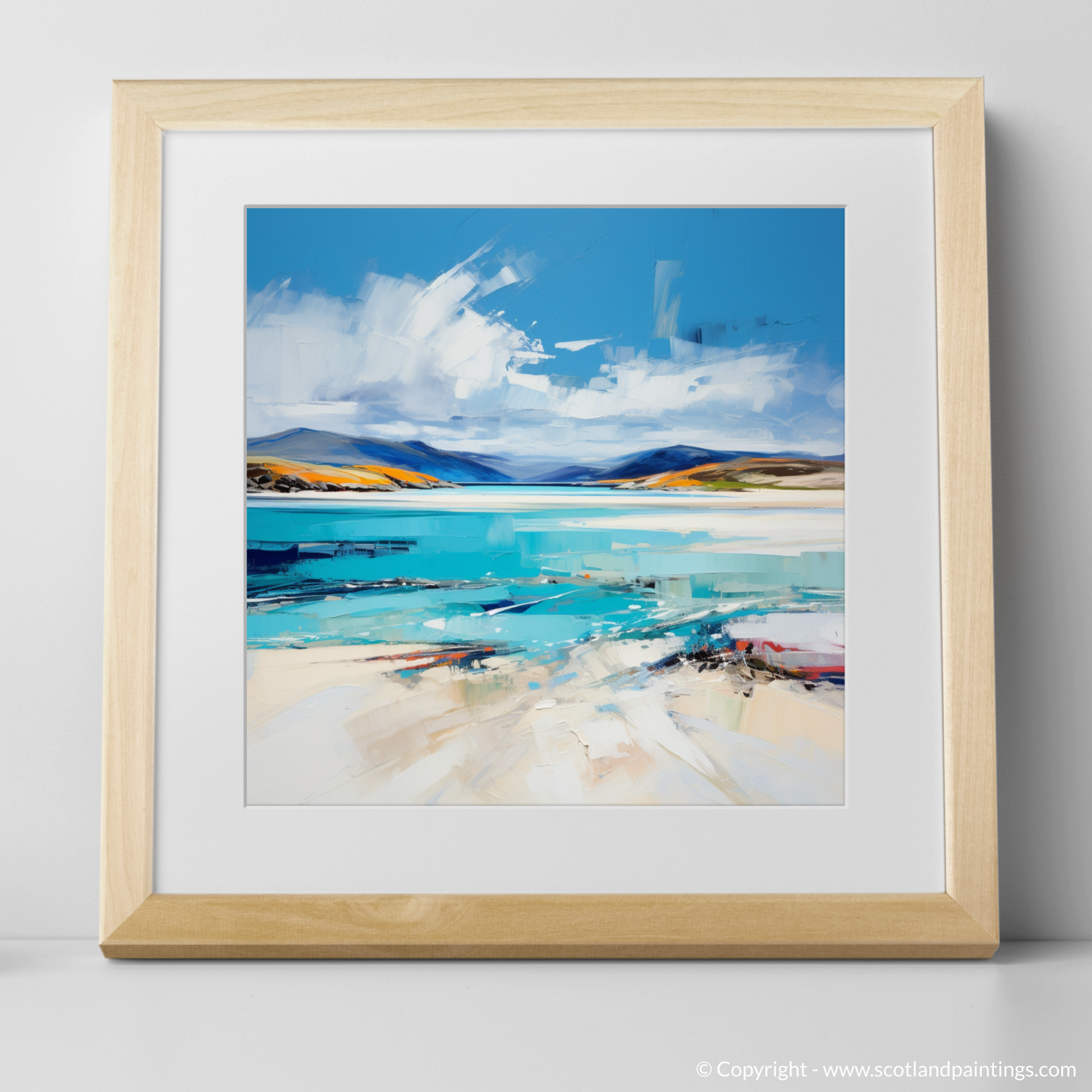 Art Print of Luskentyre Beach, Isle of Harris with a natural frame