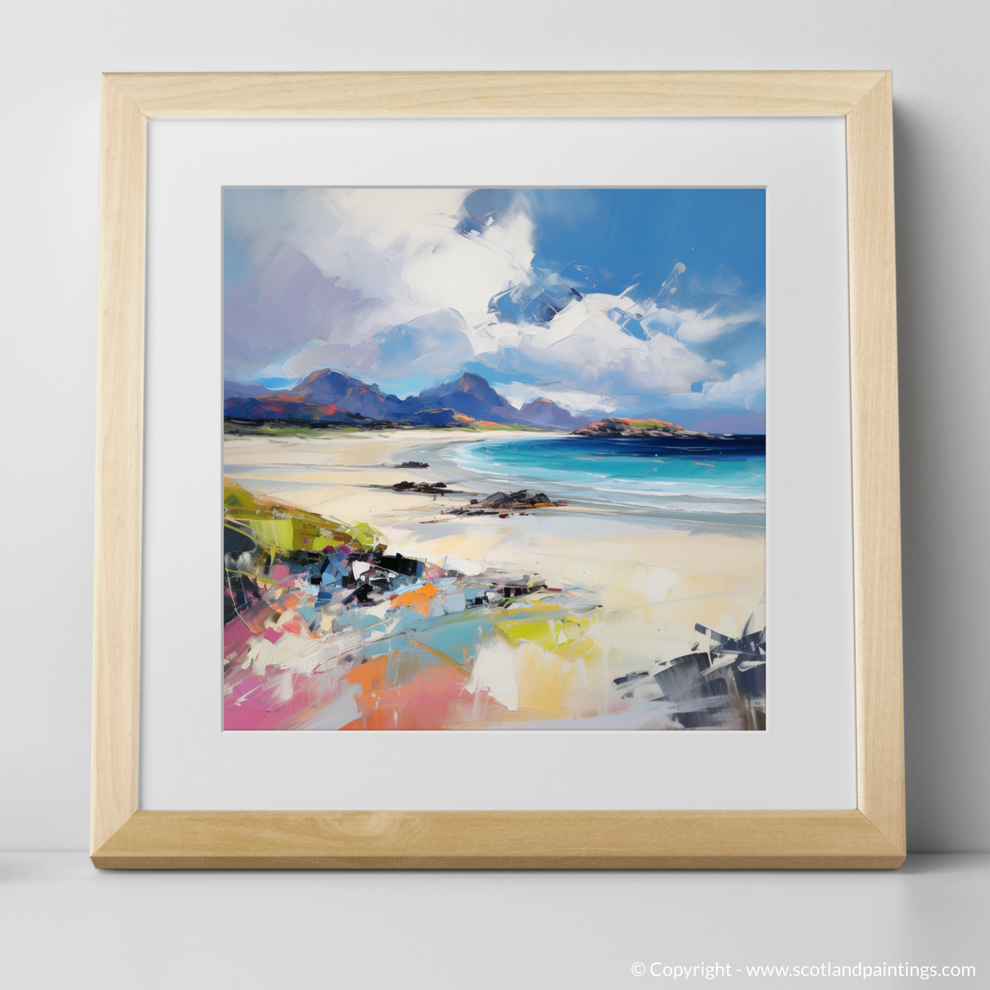 Painting and Art Print of Camusdarach Beach, Arisaig. Expressionism at Camusdarach Beach: A Scottish Seaside Reverie.