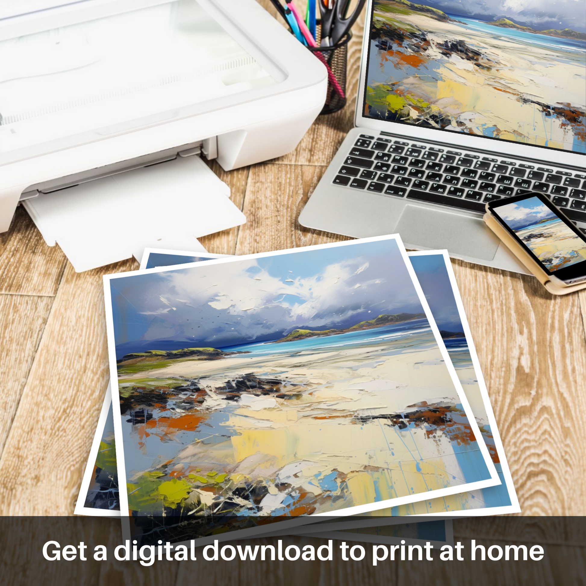 Downloadable and printable picture of Camusdarach Beach, Arisaig