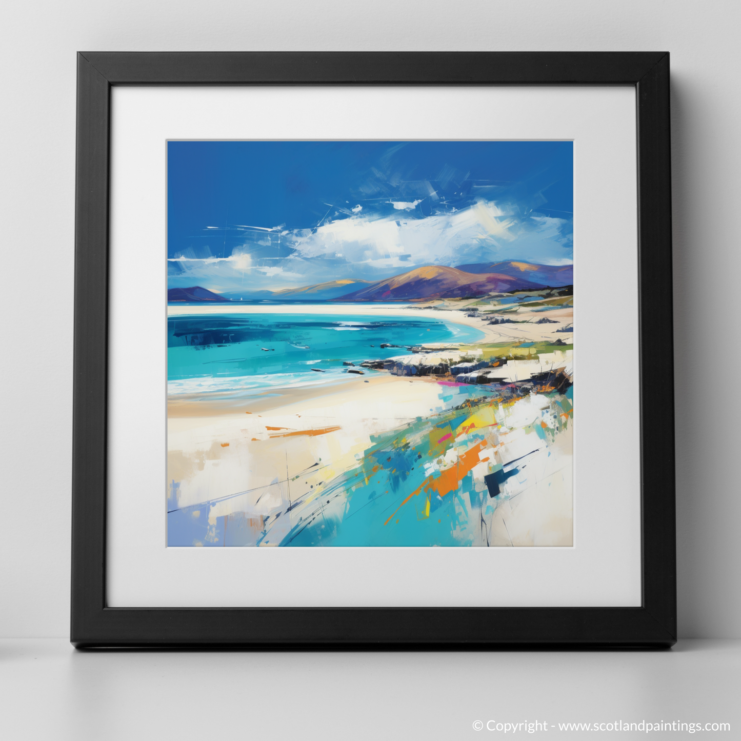 Art Print of Luskentyre Beach, Isle of Harris with a black frame