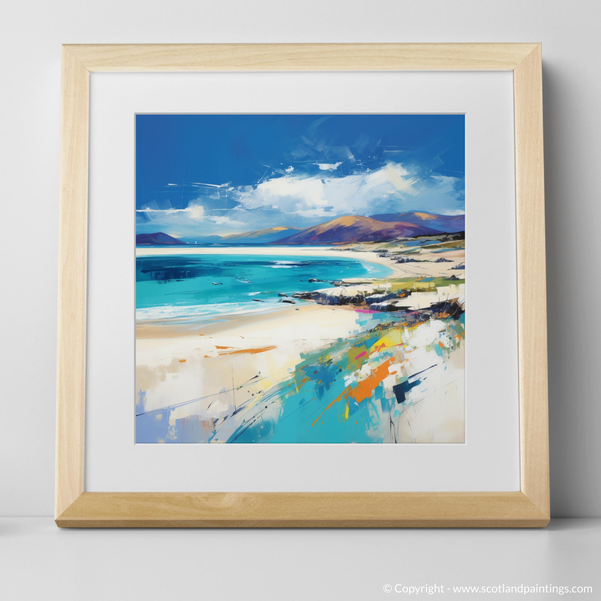 Art Print of Luskentyre Beach, Isle of Harris with a natural frame