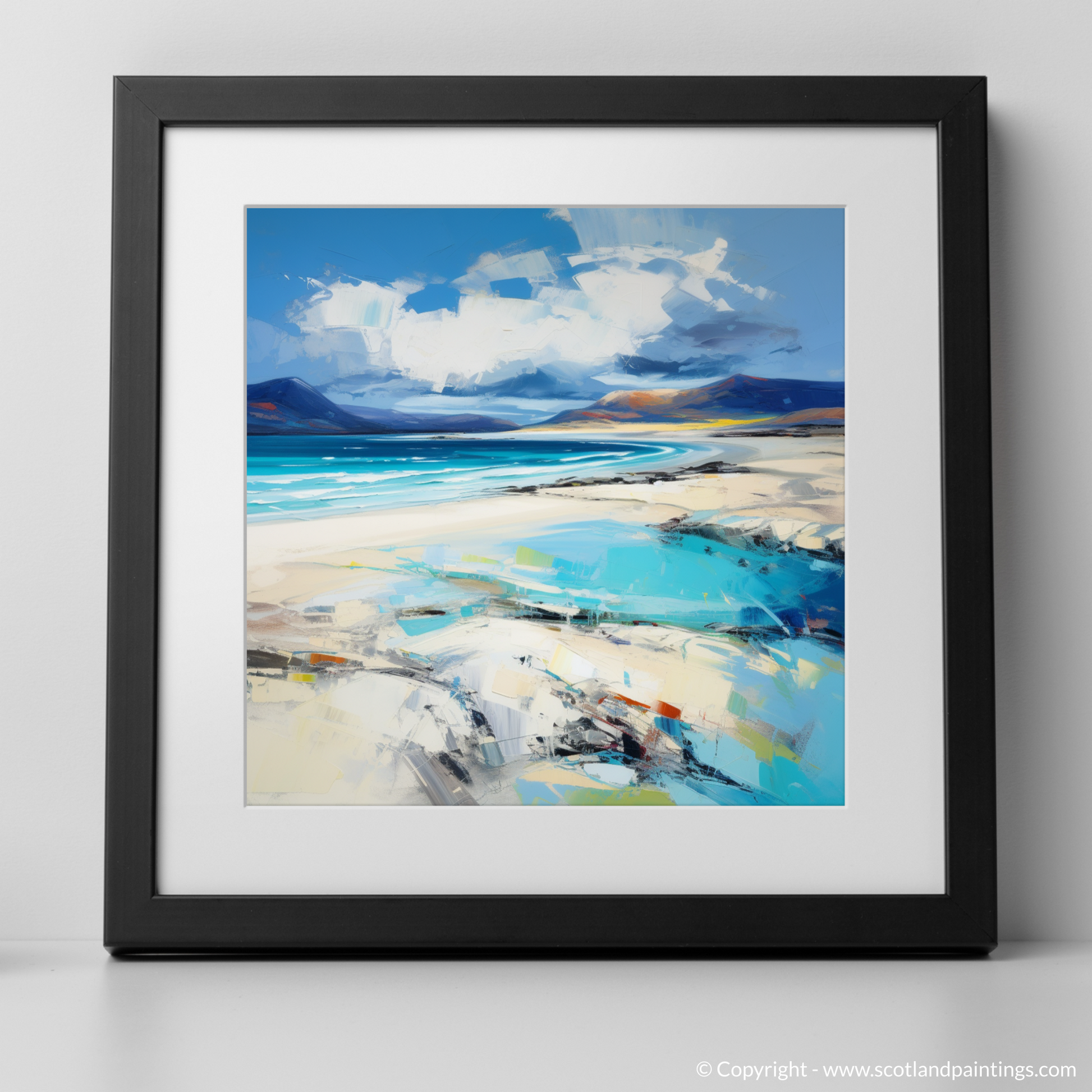 Art Print of Luskentyre Beach, Isle of Harris with a black frame