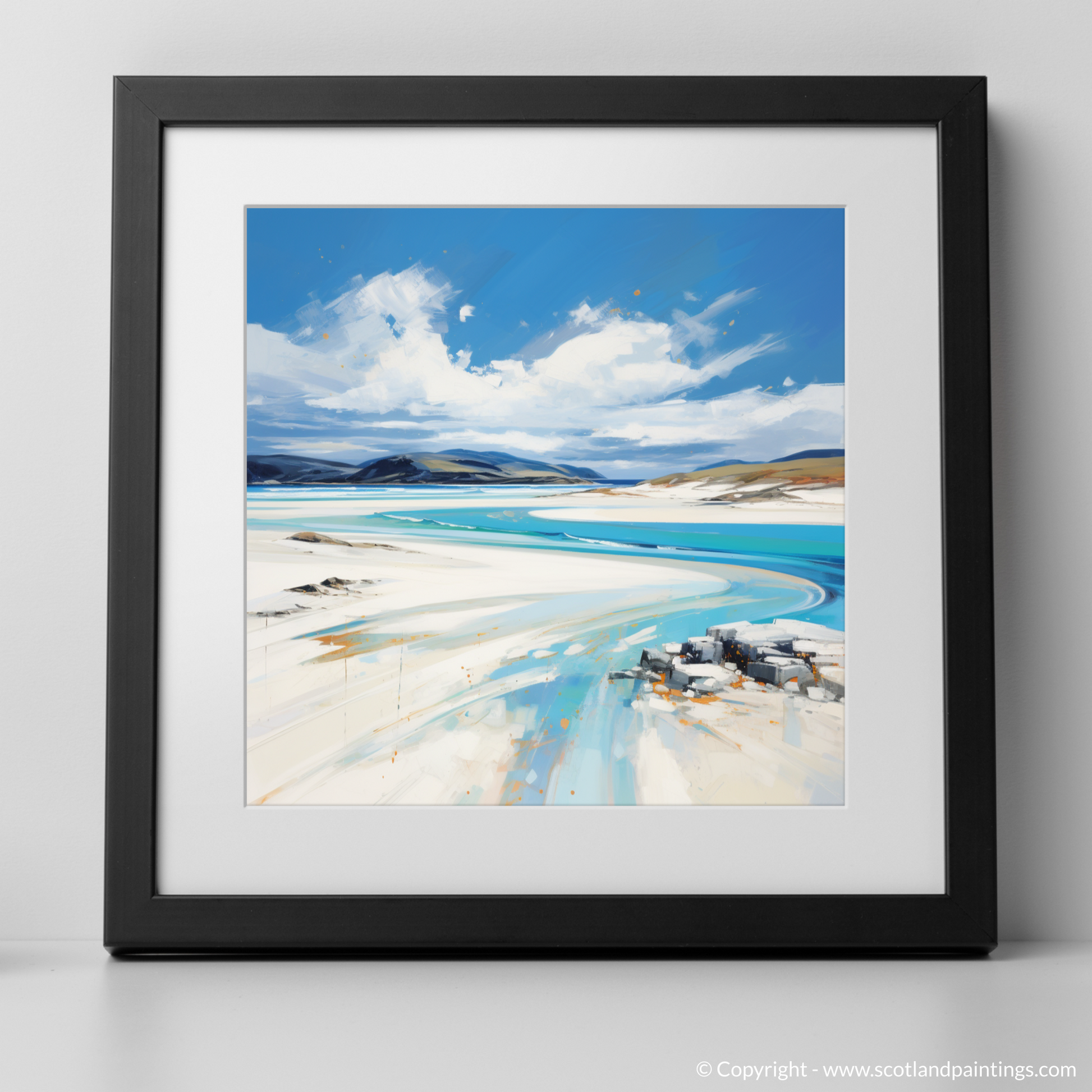 Art Print of Luskentyre Beach, Isle of Harris with a black frame