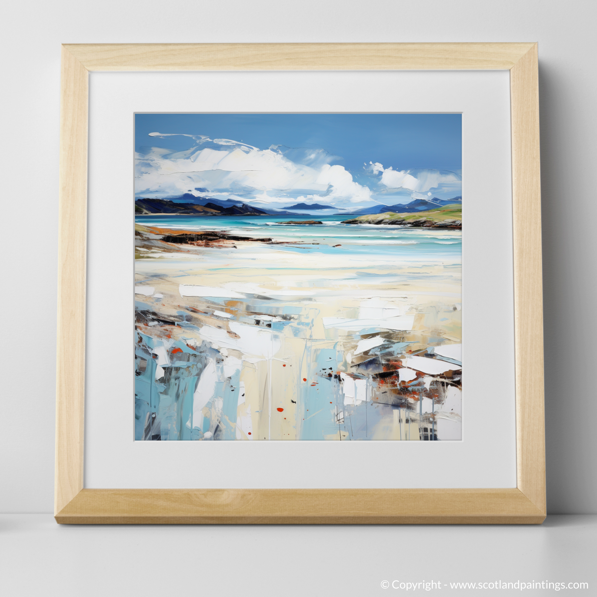 Art Print of Camusdarach Beach, Arisaig with a natural frame