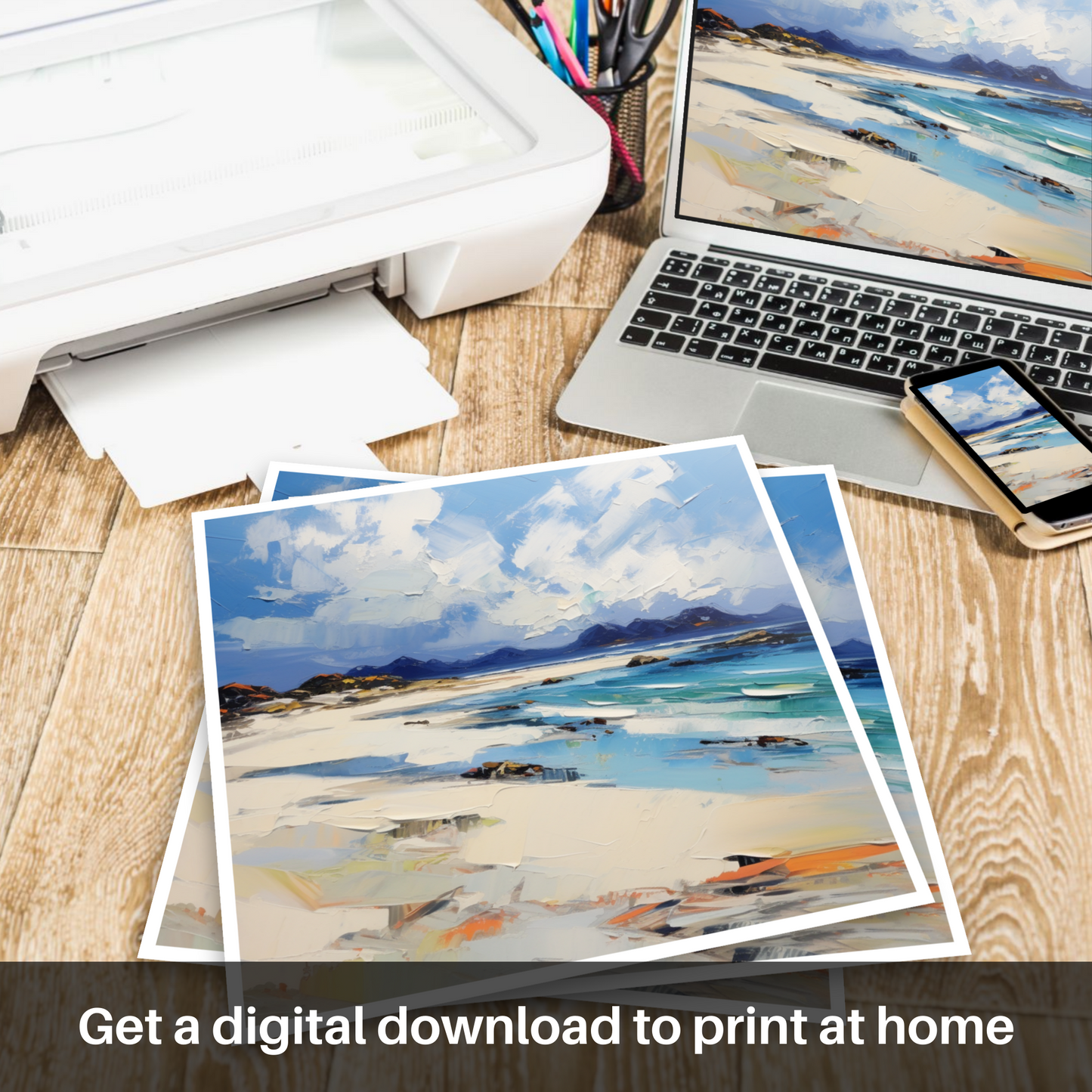 Downloadable and printable picture of Camusdarach Beach, Arisaig