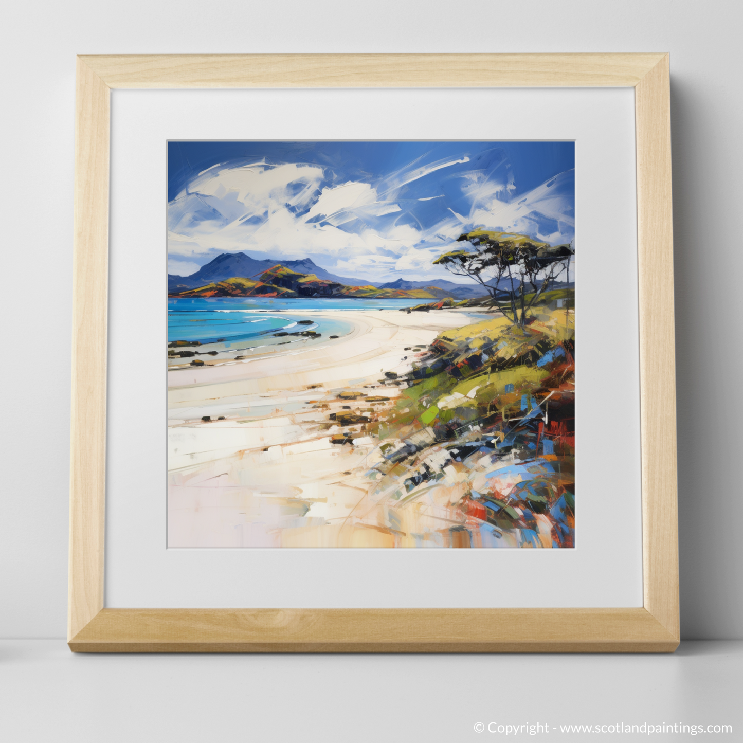 Painting and Art Print of Camusdarach Beach, Arisaig. Expressionist Ode to Camusdarach Beach.