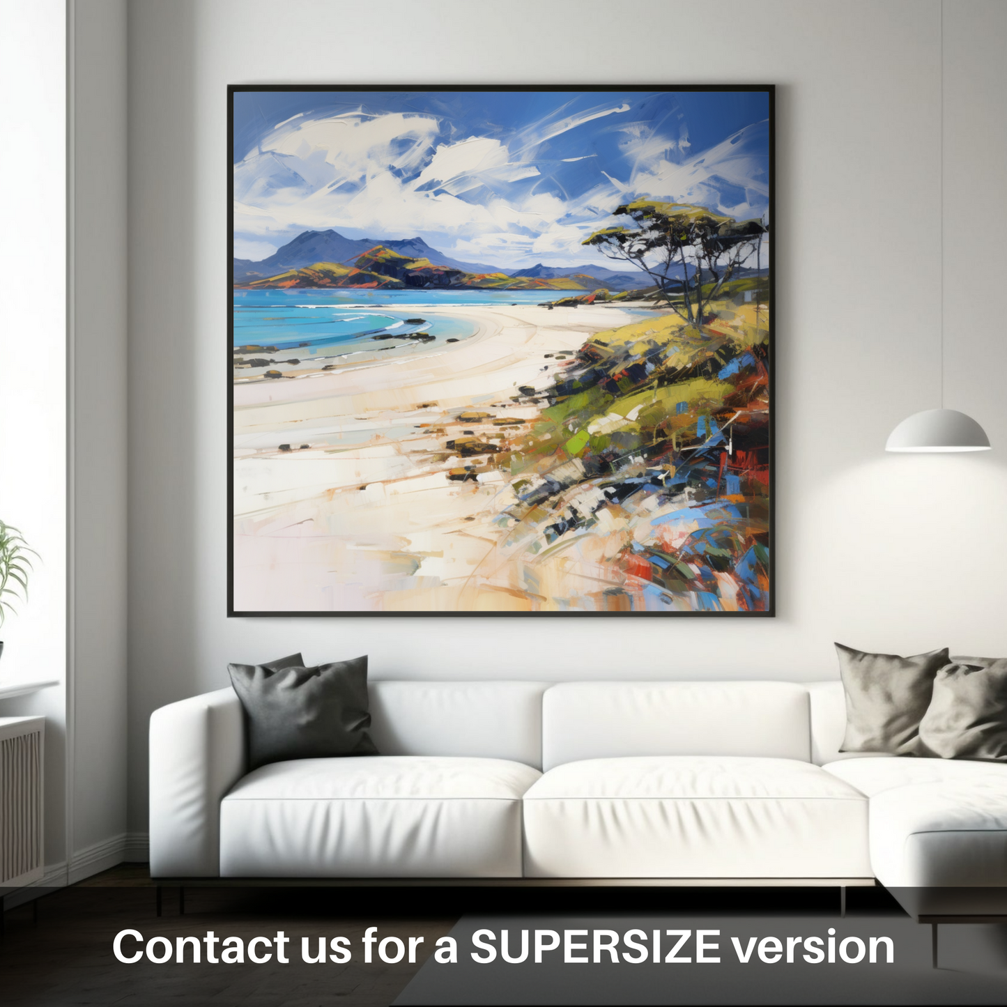 Painting and Art Print of Camusdarach Beach, Arisaig. Expressionist Ode to Camusdarach Beach.