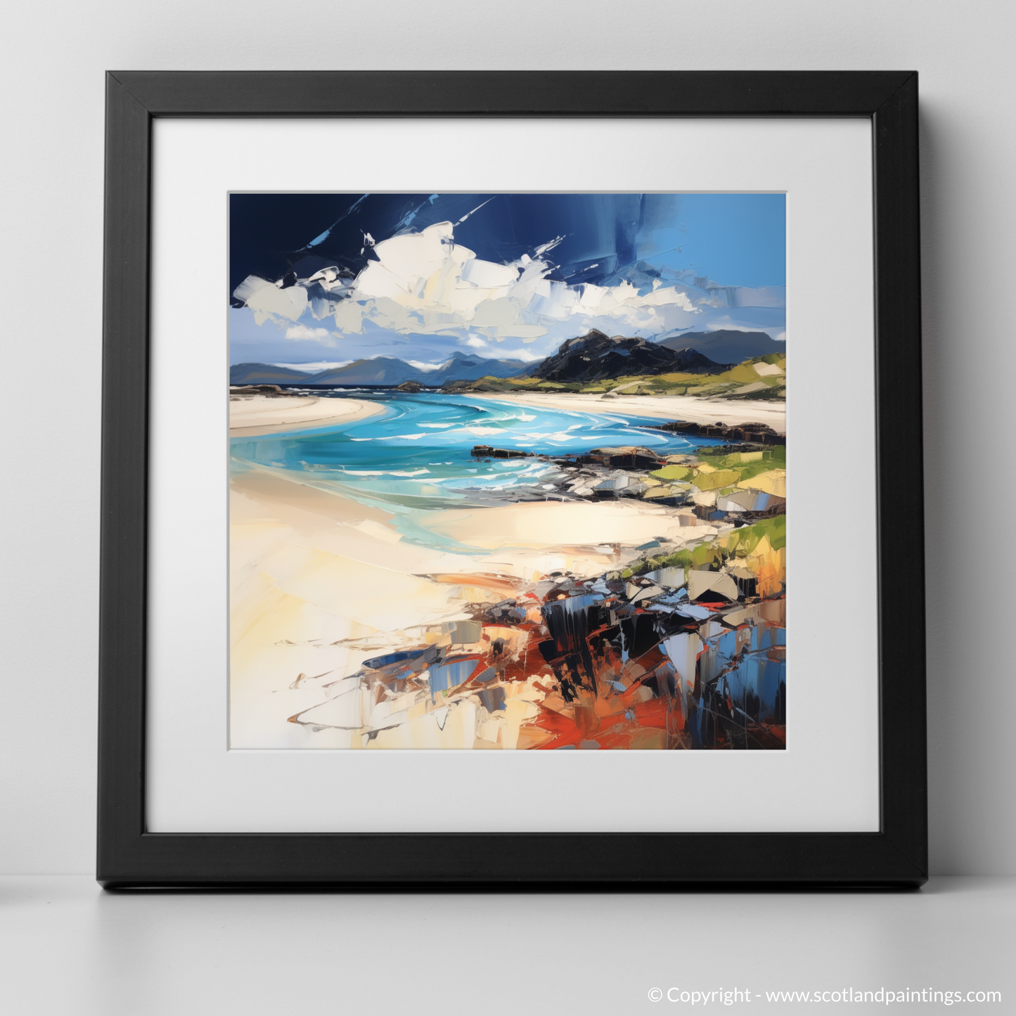 Painting and Art Print of Camusdarach Beach, Arisaig. Expressionist Ode to Camusdarach Beach.