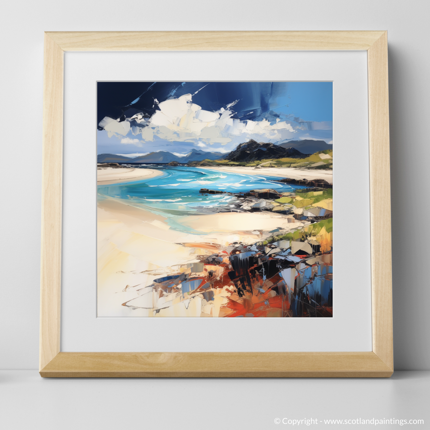 Painting and Art Print of Camusdarach Beach, Arisaig. Expressionist Ode to Camusdarach Beach.