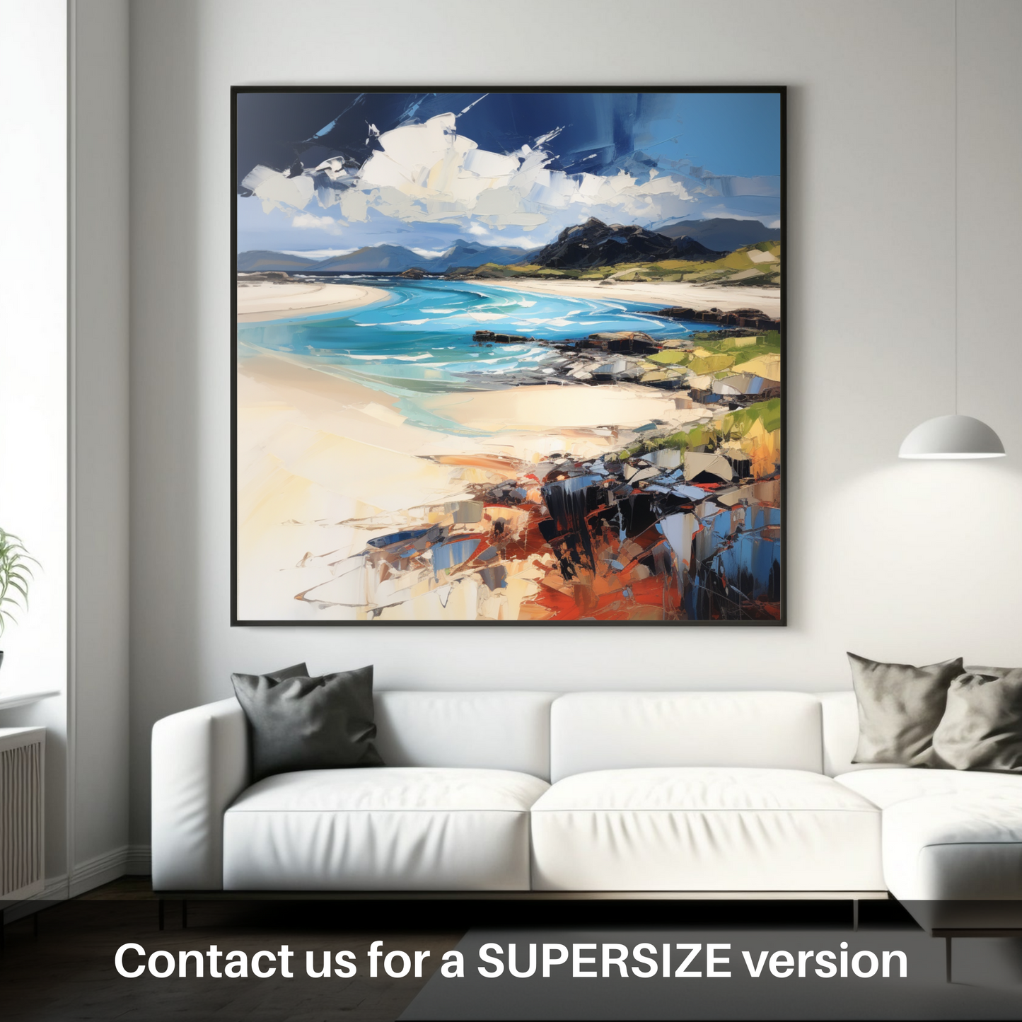 Painting and Art Print of Camusdarach Beach, Arisaig. Expressionist Ode to Camusdarach Beach.