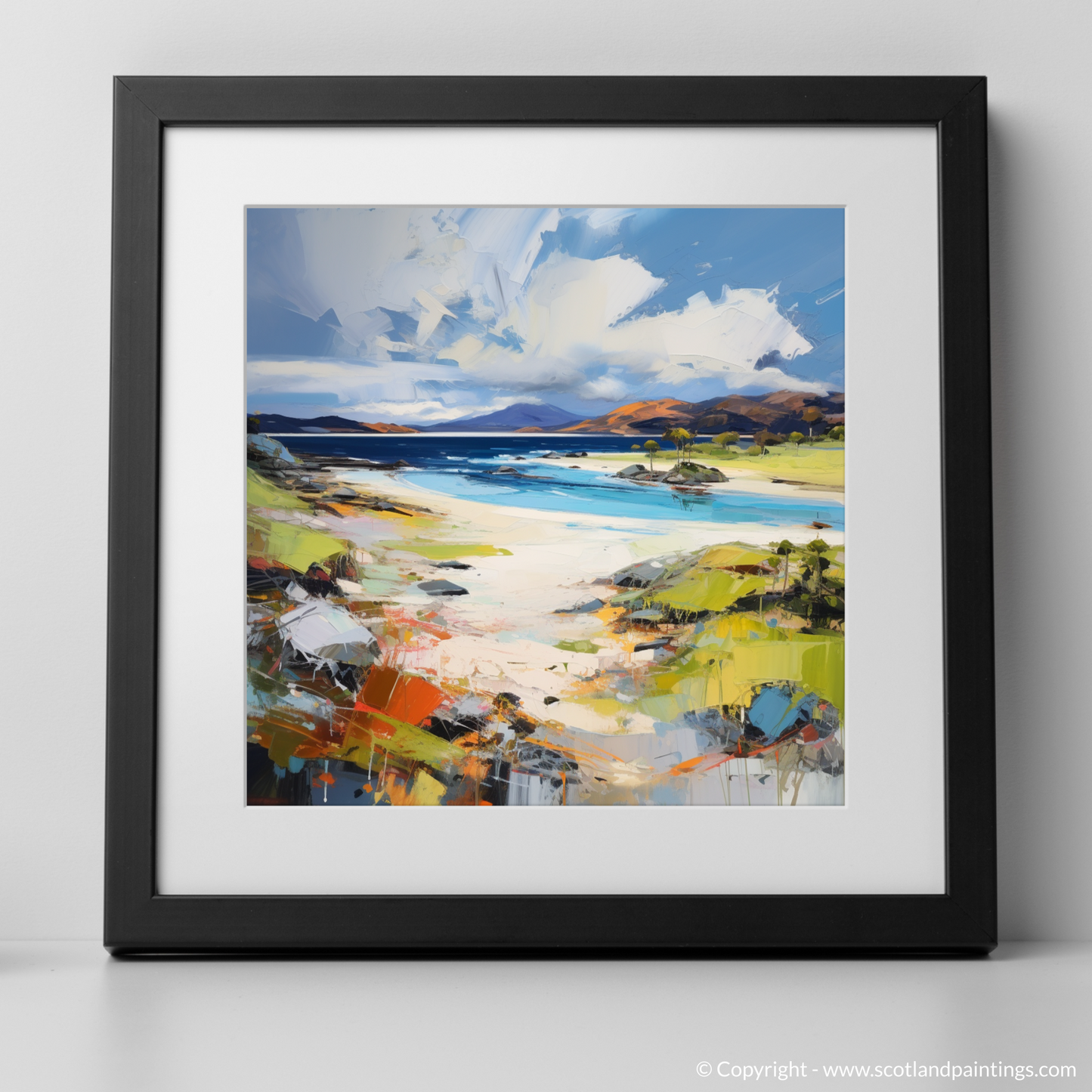 Painting and Art Print of Camusdarach Beach, Arisaig. Expressionist Ode to Camusdarach Beach.