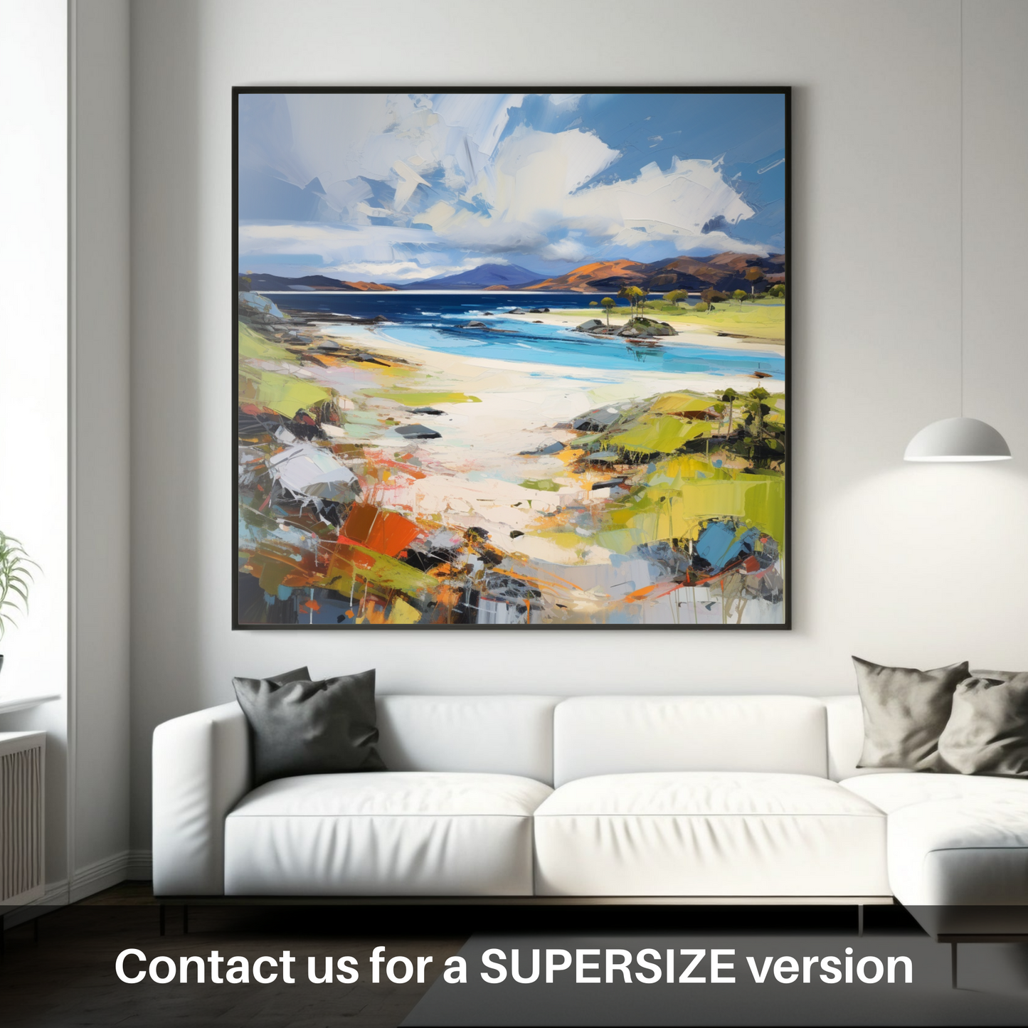 Painting and Art Print of Camusdarach Beach, Arisaig. Expressionist Ode to Camusdarach Beach.