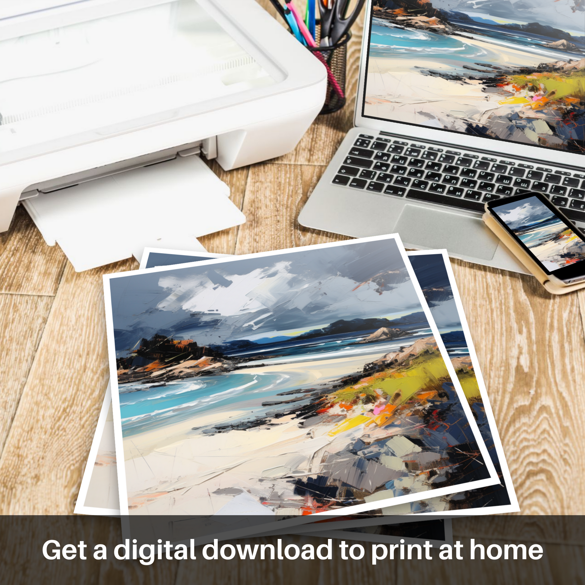 Downloadable and printable picture of Camusdarach Beach, Arisaig