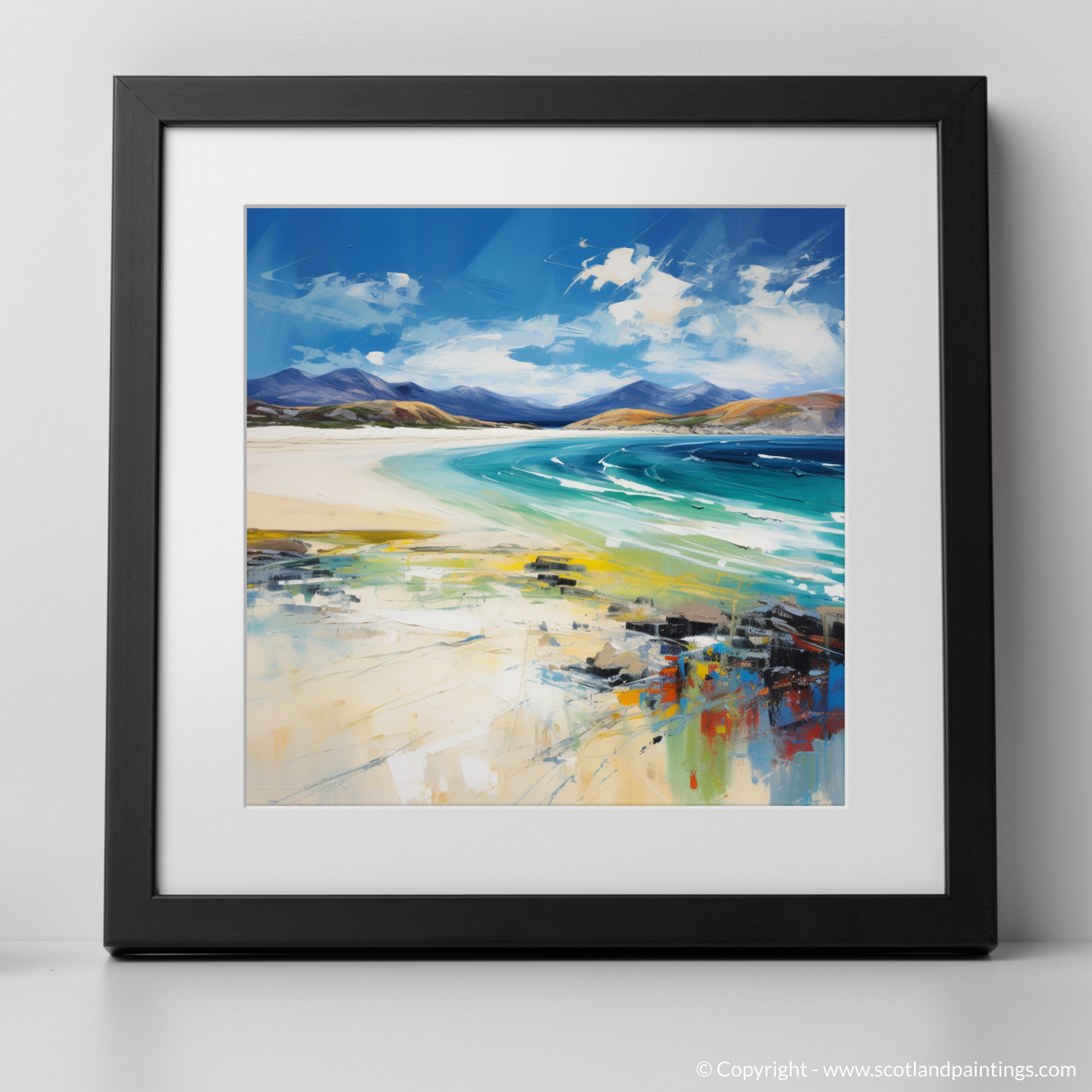 Art Print of Luskentyre Beach, Isle of Harris with a black frame