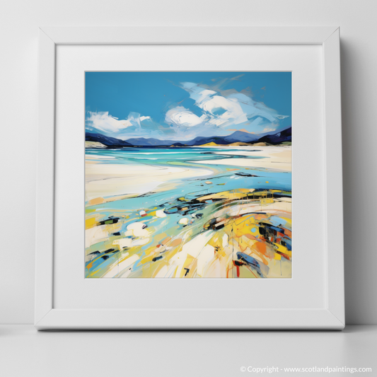 Art Print of Luskentyre Beach, Isle of Harris with a white frame