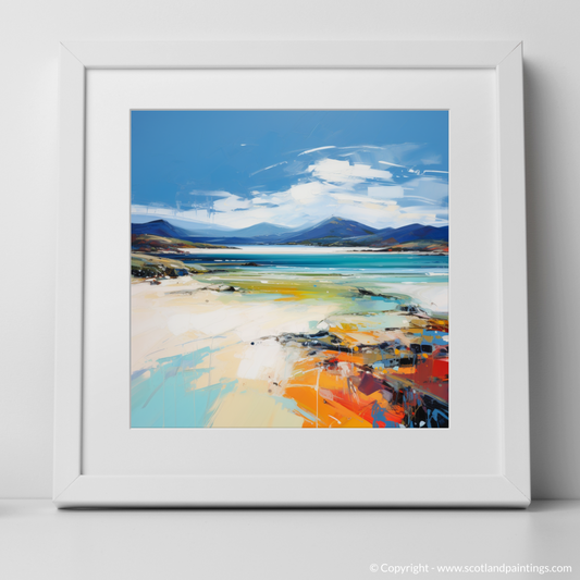 Art Print of Luskentyre Beach, Isle of Harris with a white frame