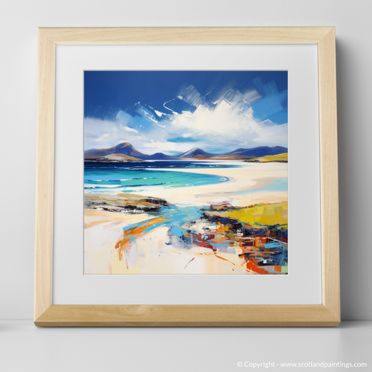 Art Print of Luskentyre Beach, Isle of Harris with a natural frame