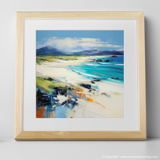 Art Print of Luskentyre Beach, Isle of Harris with a natural frame