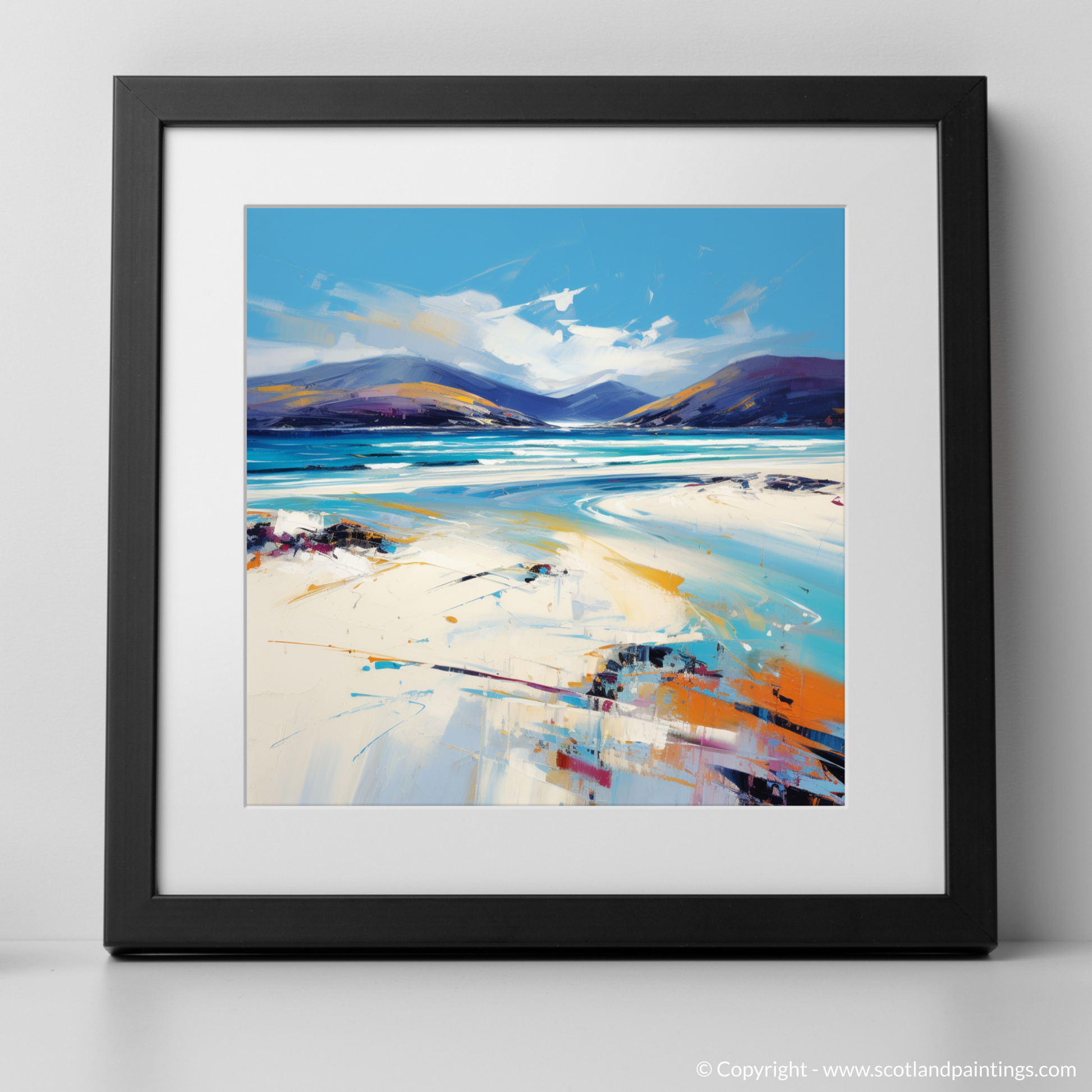 Art Print of Luskentyre Beach, Isle of Harris with a black frame