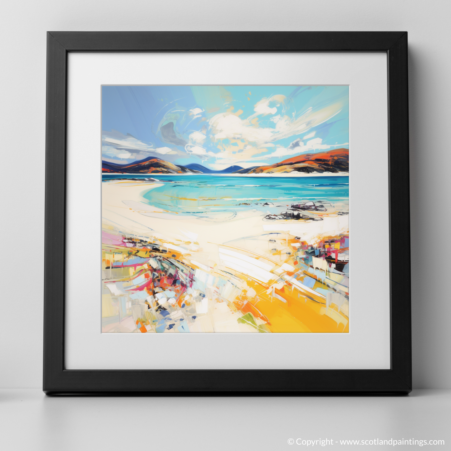 Art Print of Luskentyre Beach, Isle of Harris with a black frame