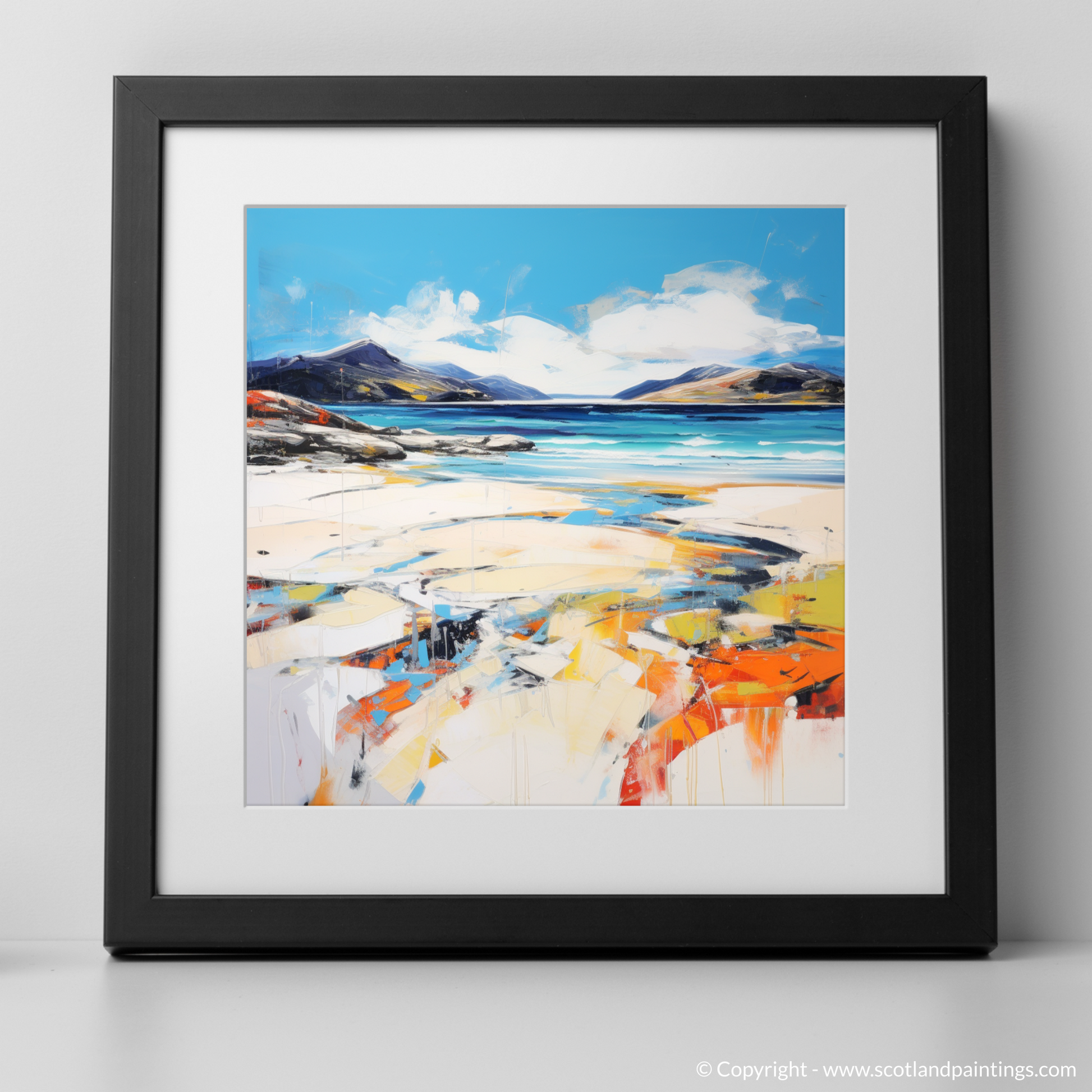 Art Print of Luskentyre Beach, Isle of Harris with a black frame