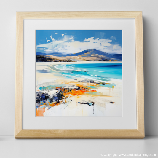 Art Print of Luskentyre Beach, Isle of Harris with a natural frame