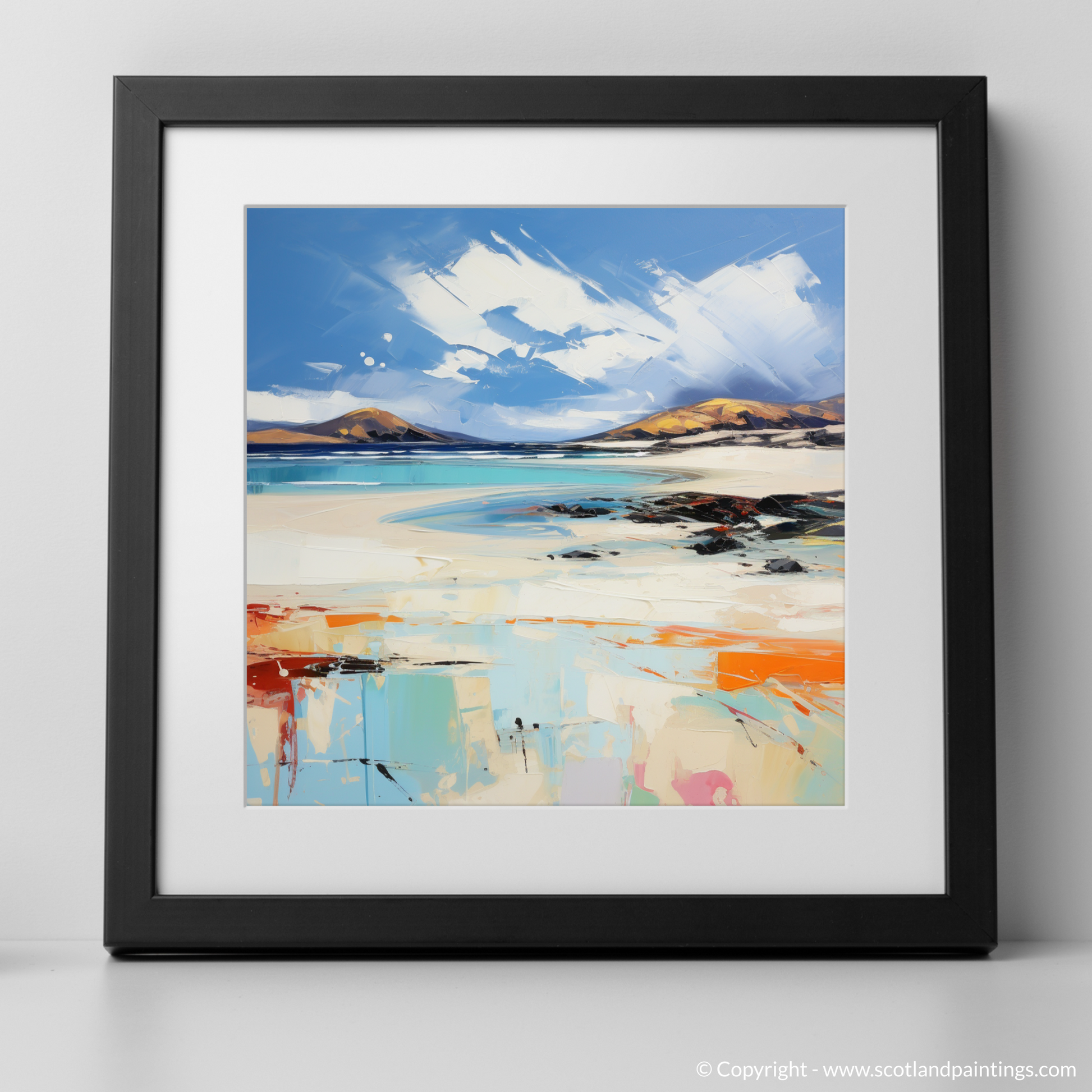 Art Print of Luskentyre Beach, Isle of Harris with a black frame