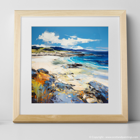 Art Print of Camusdarach Beach, Arisaig with a natural frame