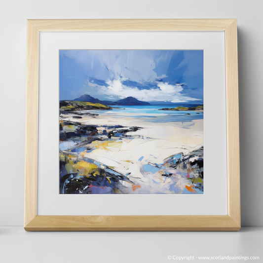 Art Print of Camusdarach Beach, Arisaig with a natural frame