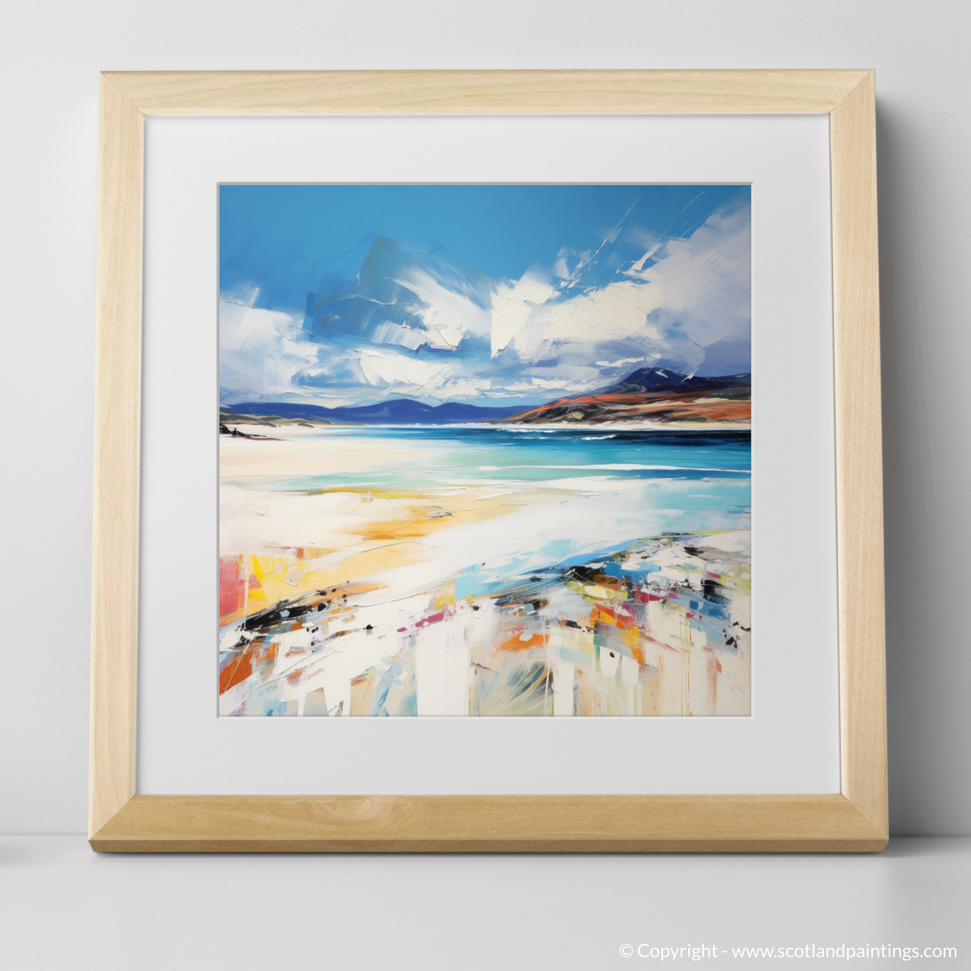 Art Print of Luskentyre Beach, Isle of Harris with a natural frame