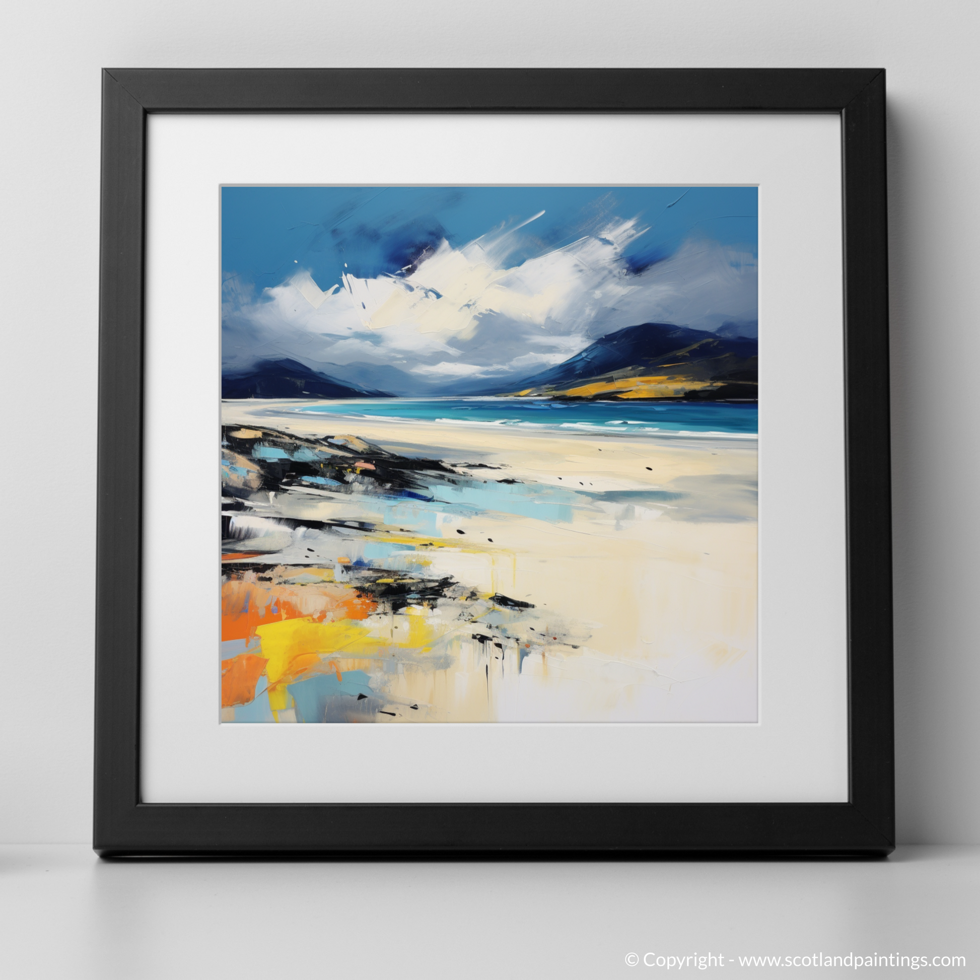 Art Print of Luskentyre Beach, Isle of Harris with a black frame