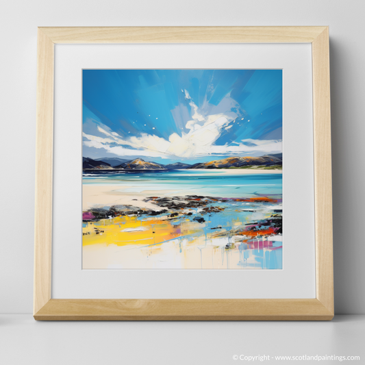 Art Print of Luskentyre Beach, Isle of Harris with a natural frame