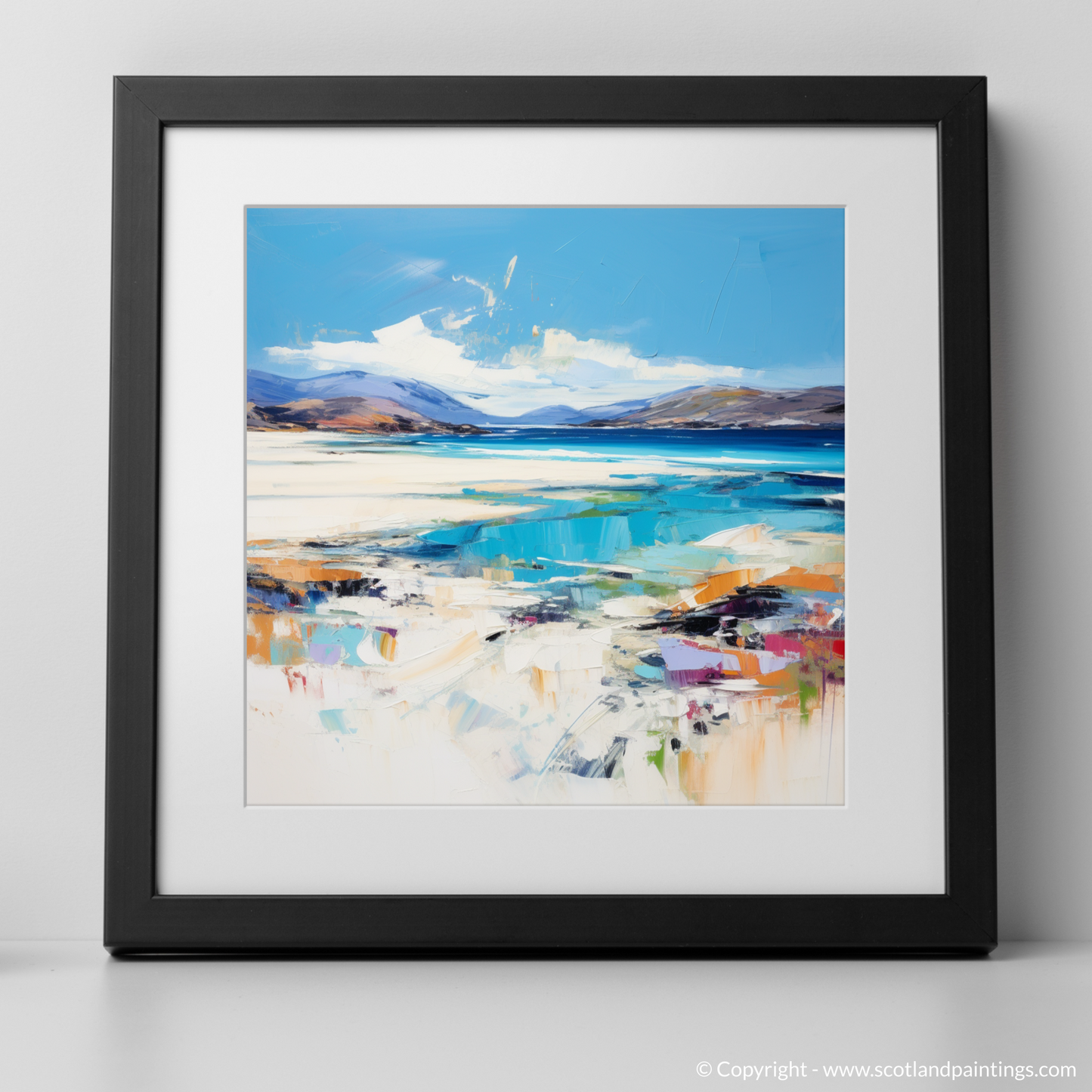 Art Print of Luskentyre Beach, Isle of Harris with a black frame