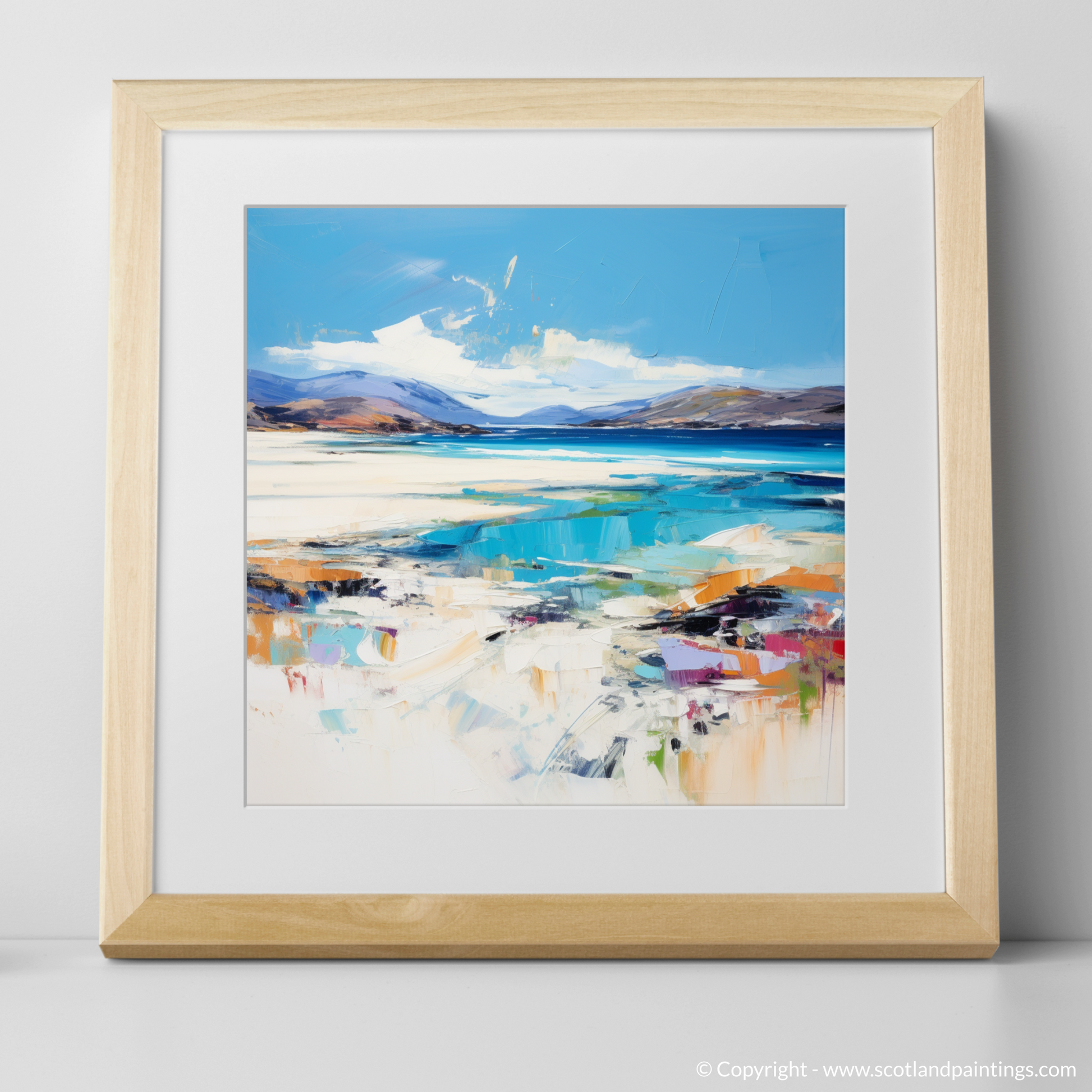 Art Print of Luskentyre Beach, Isle of Harris with a natural frame