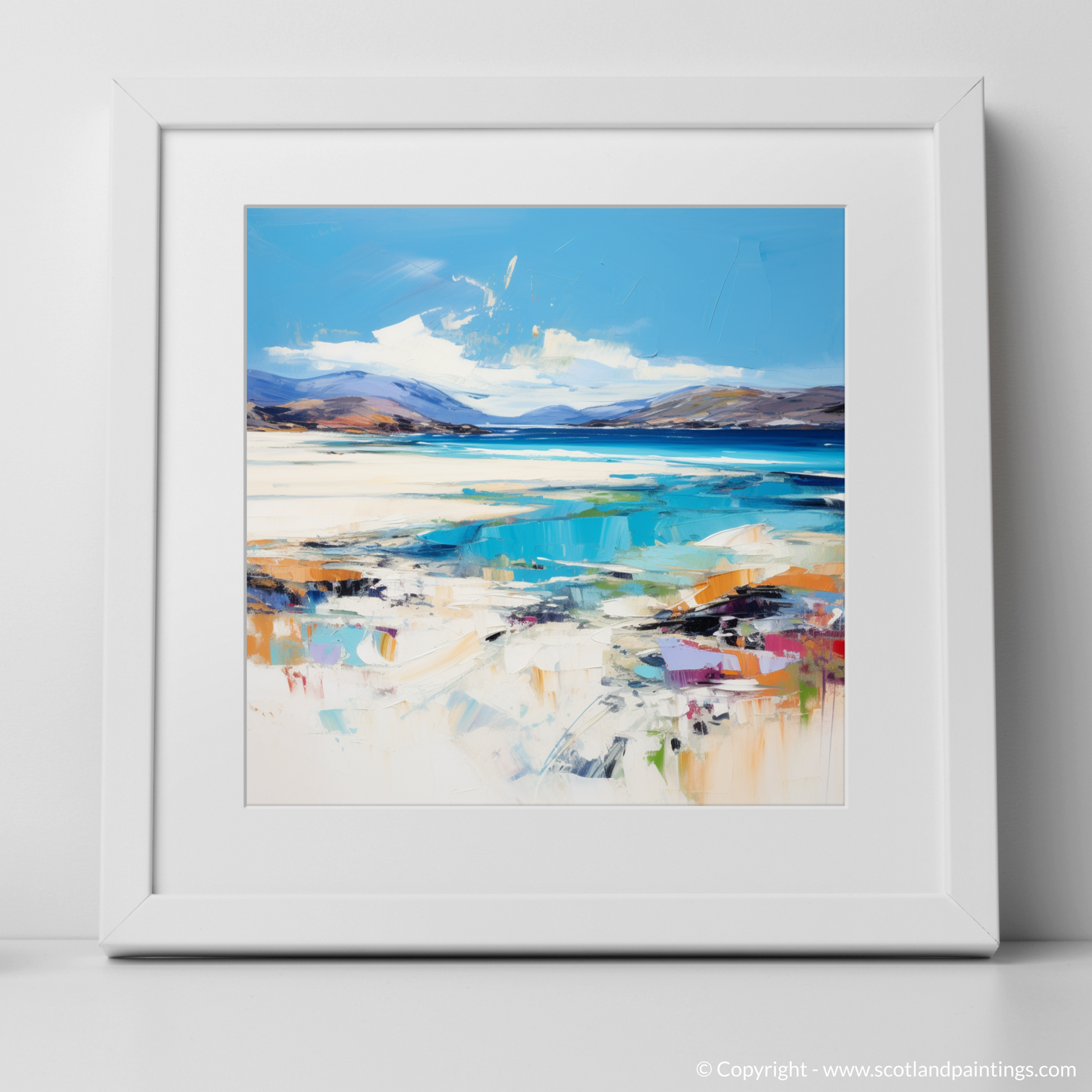 Art Print of Luskentyre Beach, Isle of Harris with a white frame