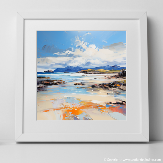 Painting and Art Print of Camusdarach Beach, Arisaig. Camusdarach Beach: An Expressionist Ode to Scotland's Wild Coast.