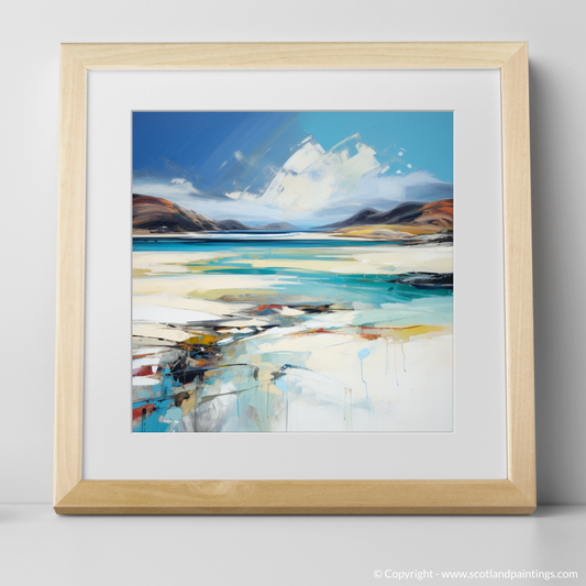 Painting and Art Print of Luskentyre Beach, Isle of Harris. Luskentyre Beach: An Expressionist Ode to the Scottish Shore.