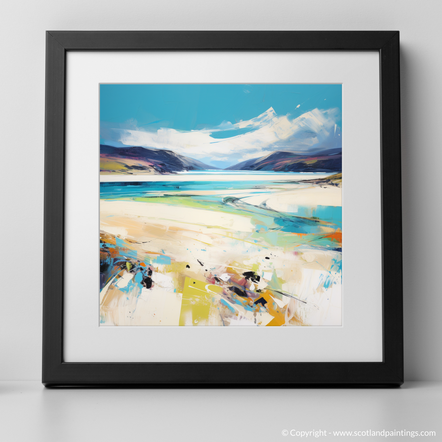 Art Print of Luskentyre Beach, Isle of Harris with a black frame