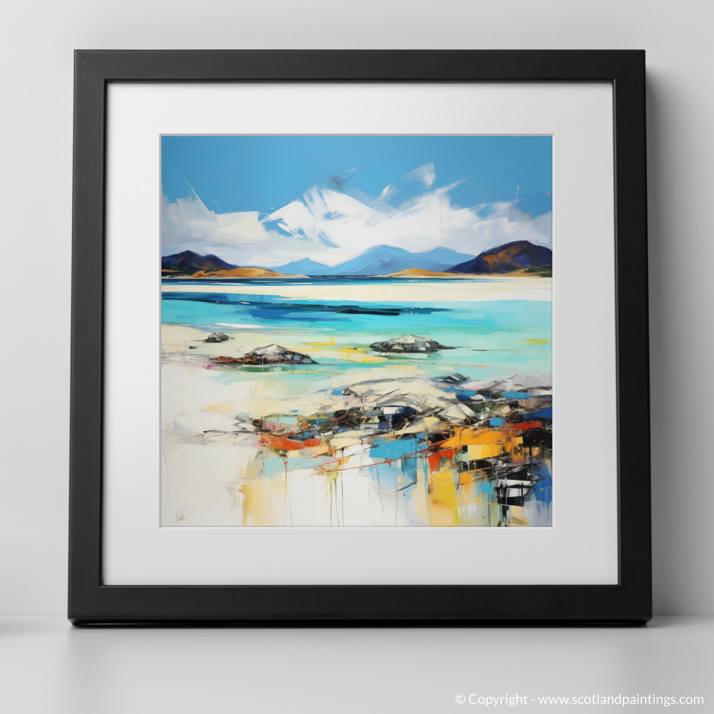 Art Print of Luskentyre Beach, Isle of Harris with a black frame