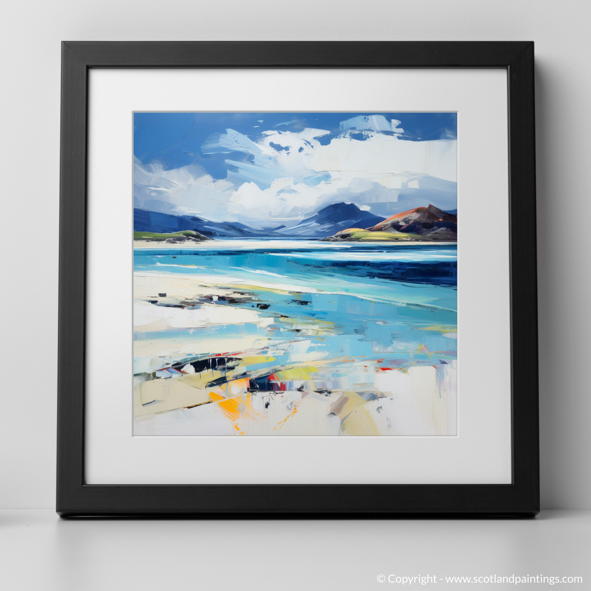 Art Print of Luskentyre Beach, Isle of Harris with a black frame