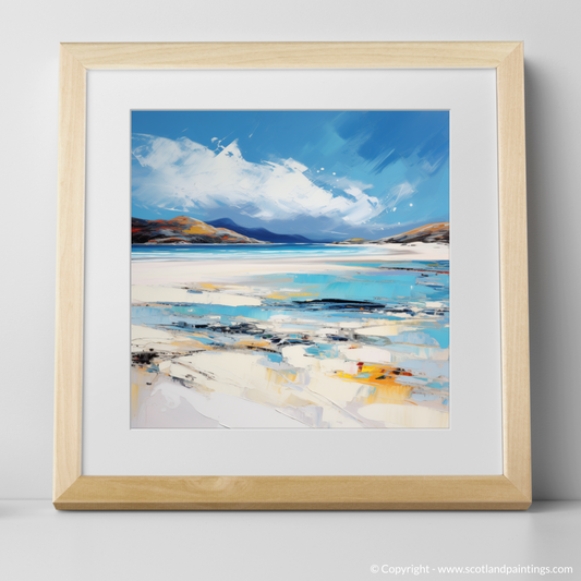 Art Print of Luskentyre Beach, Isle of Harris with a natural frame