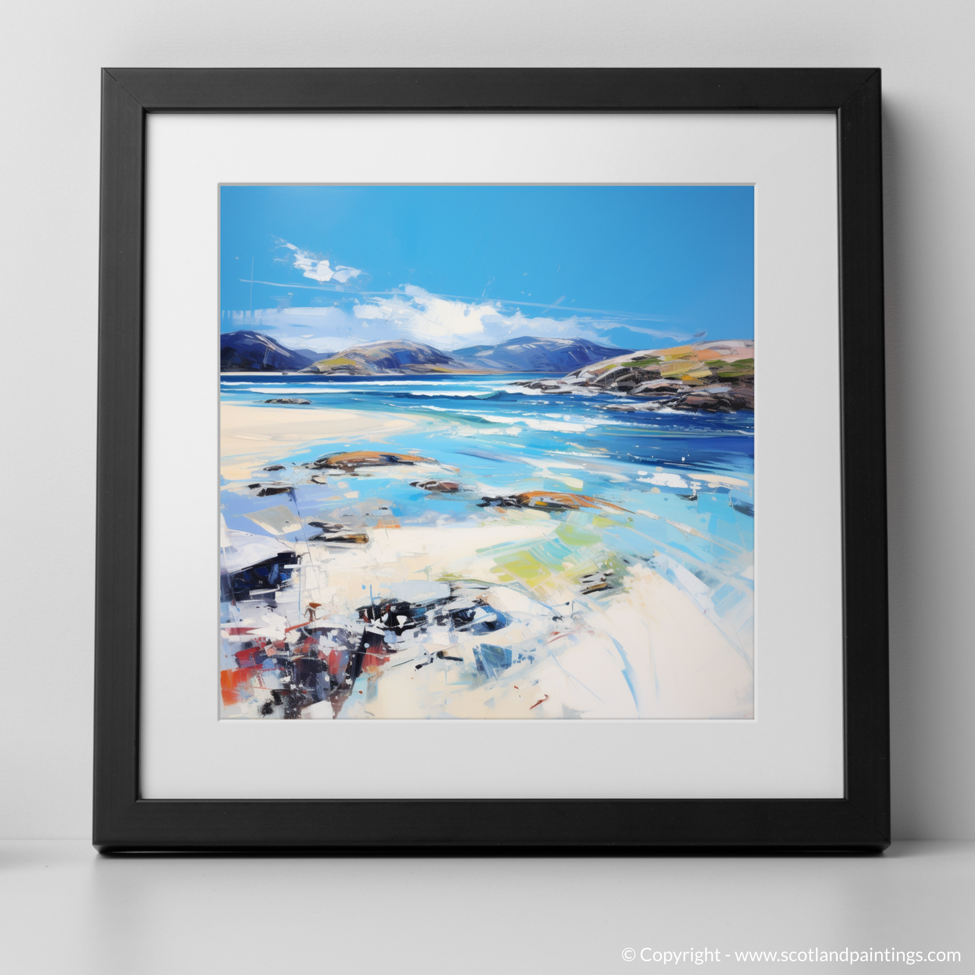 Art Print of Luskentyre Beach, Isle of Harris with a black frame