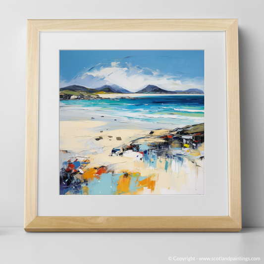 Art Print of Luskentyre Beach, Isle of Harris with a natural frame