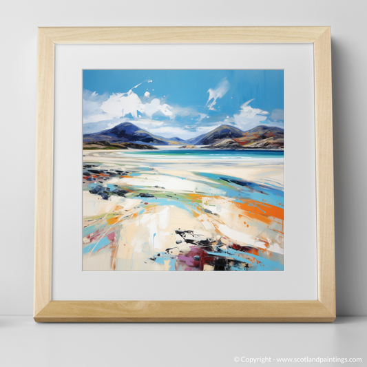 Art Print of Luskentyre Beach, Isle of Harris with a natural frame