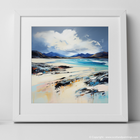 Art Print of Luskentyre Beach, Isle of Harris with a white frame