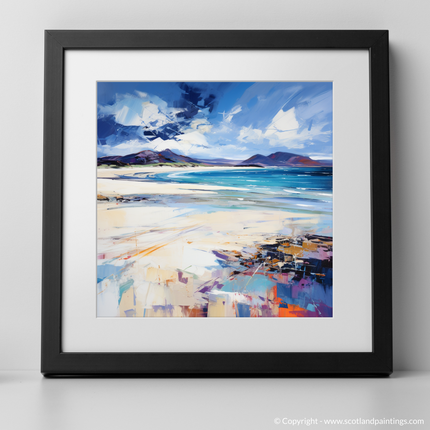 Art Print of Luskentyre Beach, Isle of Harris with a black frame