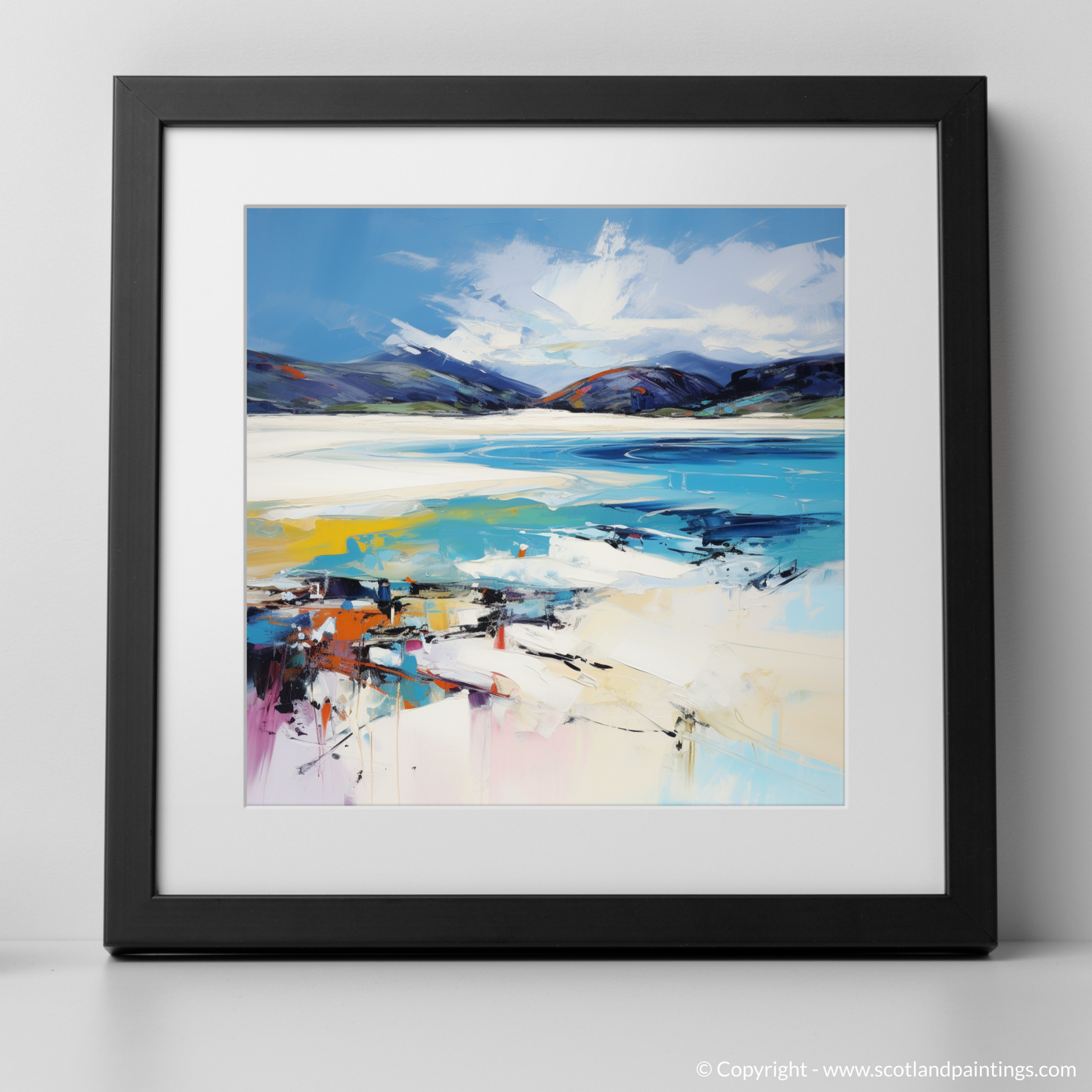 Art Print of Luskentyre Beach, Isle of Harris with a black frame