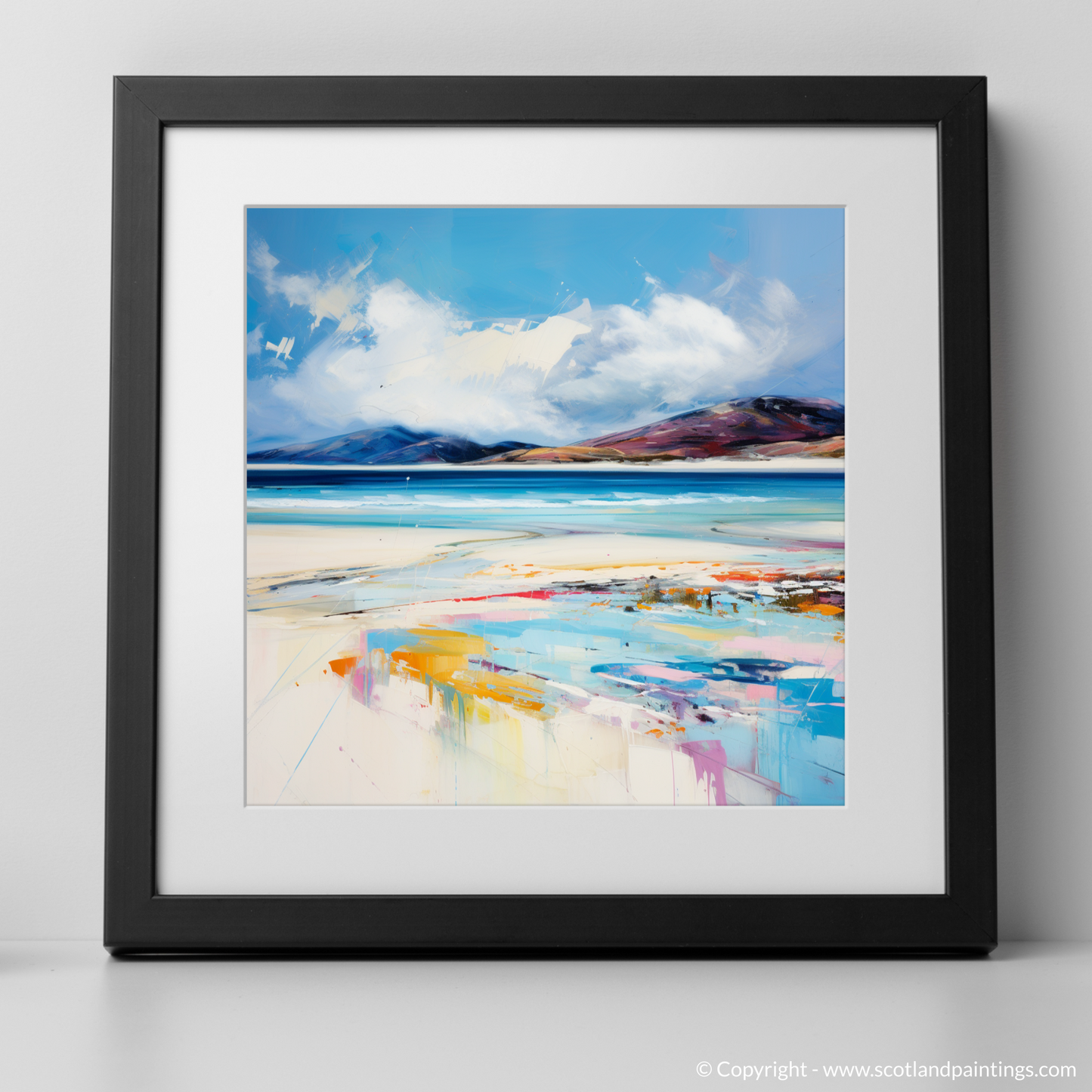 Art Print of Luskentyre Beach, Isle of Harris with a black frame